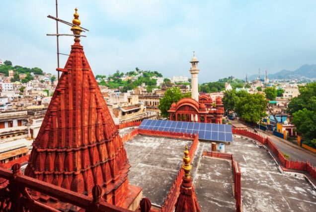 Digamber Jain Temple or Soniji Ki Nasiyan is a main jain temple in Ajmer city in Rajasthan state of India